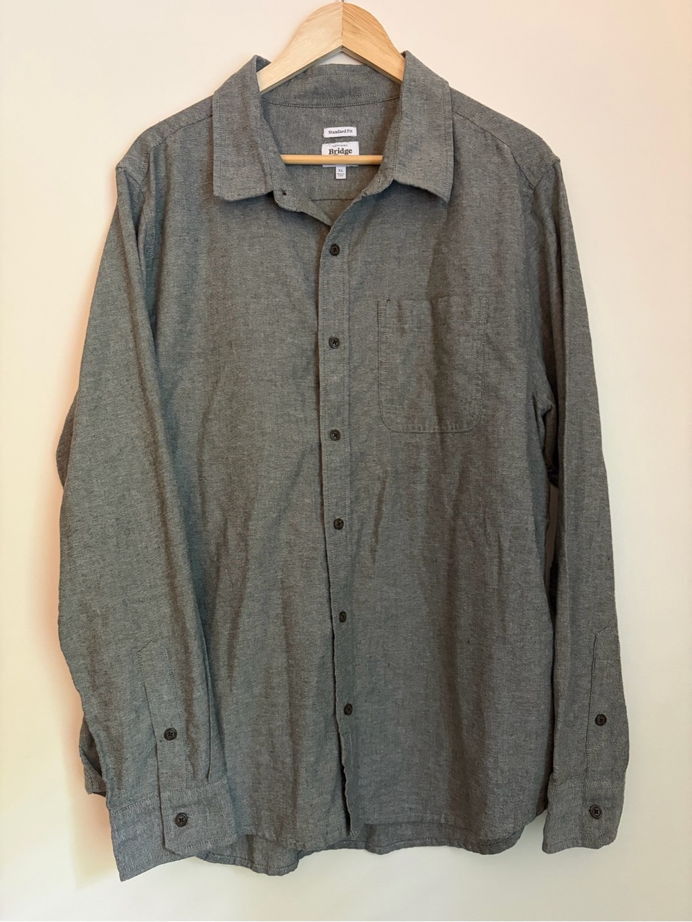 Bridge & Burn Larson Shirt Sage Green Chambray Button-Up Men’s XL Sustainable